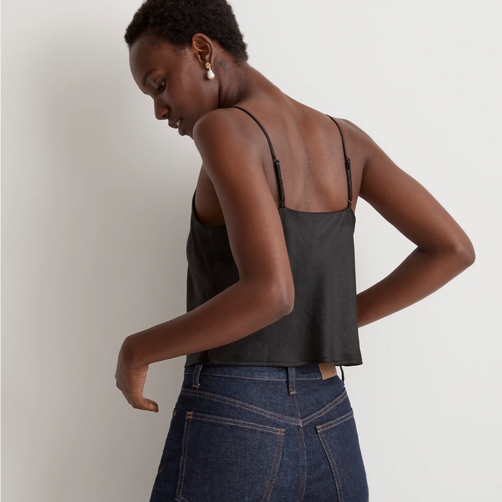 Madewell Satin Square-Neck Cami - Picture 3 of 3